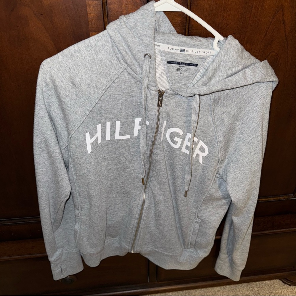 Tommy Hilfiger Sport Heather Gray Hoodie - Picture 4 of 6